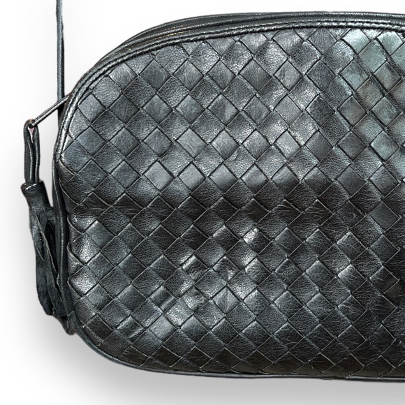 Vintage Woven Leather Tassel Fringe Purse - Picture 4 of 4